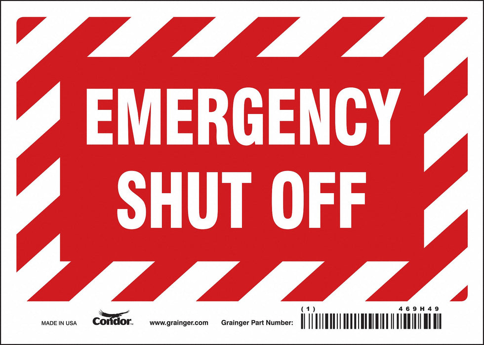 Safety Sign 5 in x 7 in Vinyl