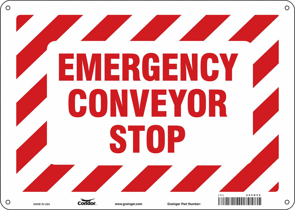 Safety Sign 10 in x 14 in Aluminum