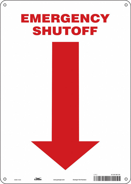 Safety Sign 14 in x 10 in Polyethylene