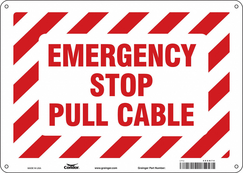 Safety Sign 10 in x 14 in Polyethylene