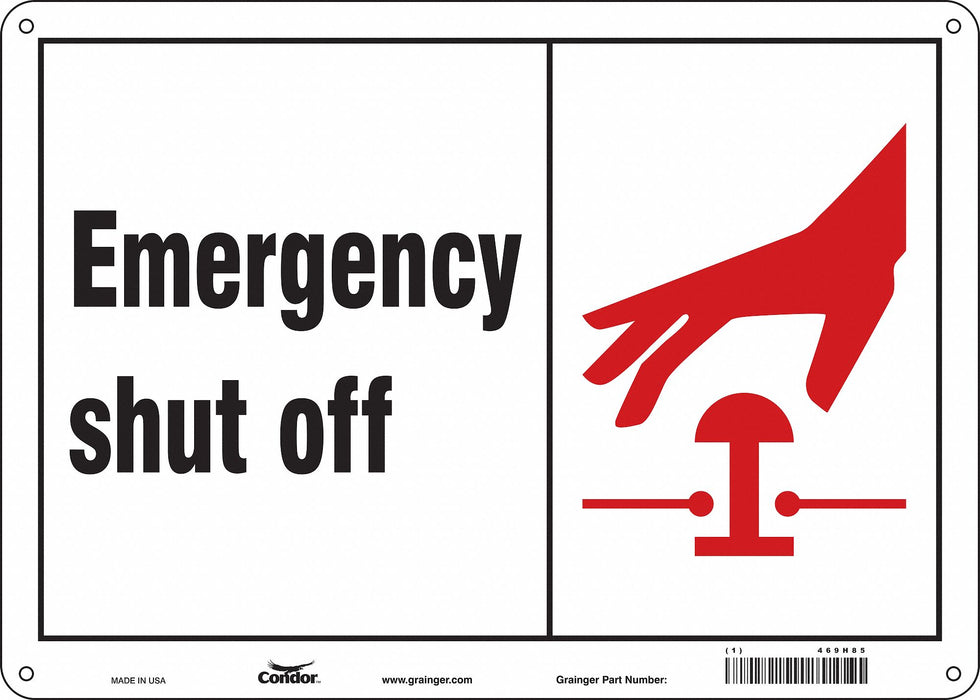 Safety Sign 10 in x 14 in Aluminum