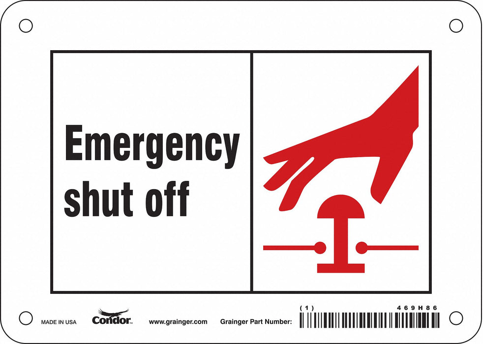 Safety Sign 5 in x 7 in Polyethylene