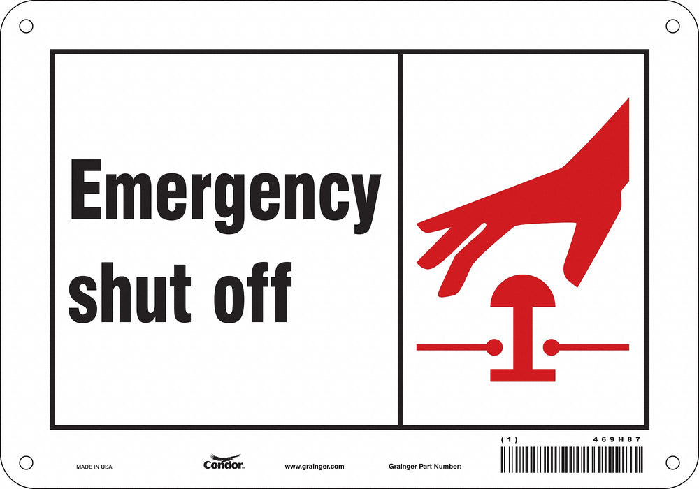Safety Sign 7 in x 10 in Polyethylene
