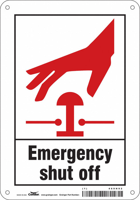 Safety Sign 10 in x 7 in Aluminum