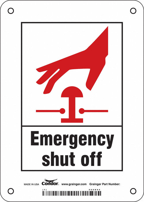 Safety Sign 7 in x 5 in Polyethylene