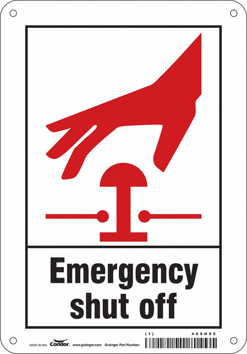 Safety Sign 10 in x 7 in Polyethylene