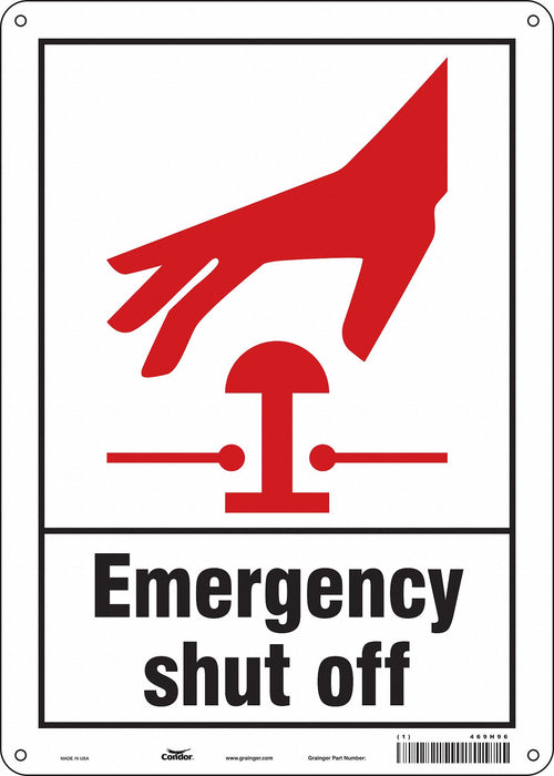 Safety Sign 14 in x 10 in Polyethylene