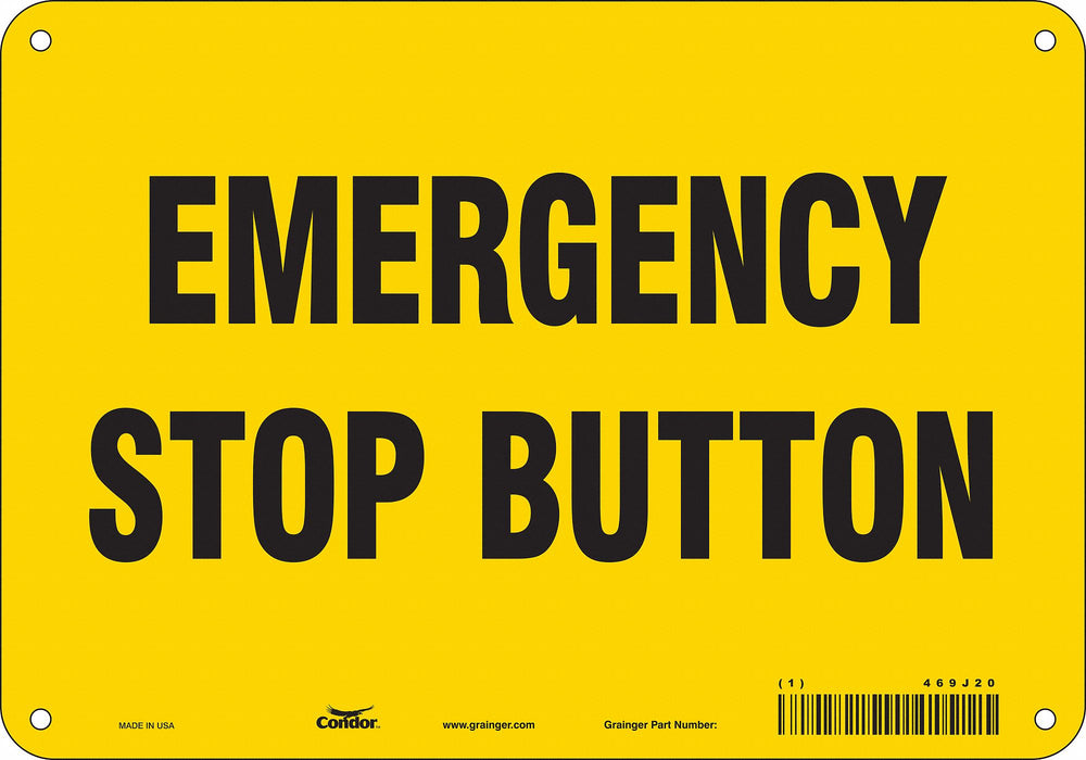 Safety Sign 7 in x 10 in Polyethylene