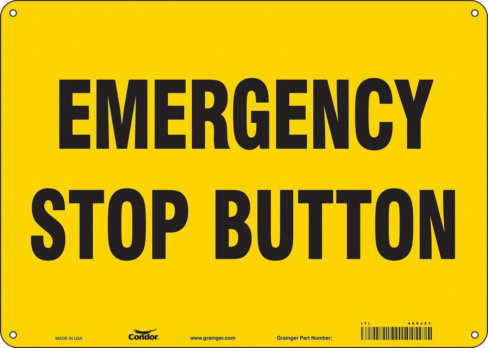 Safety Sign 10 in x 14 in Polyethylene