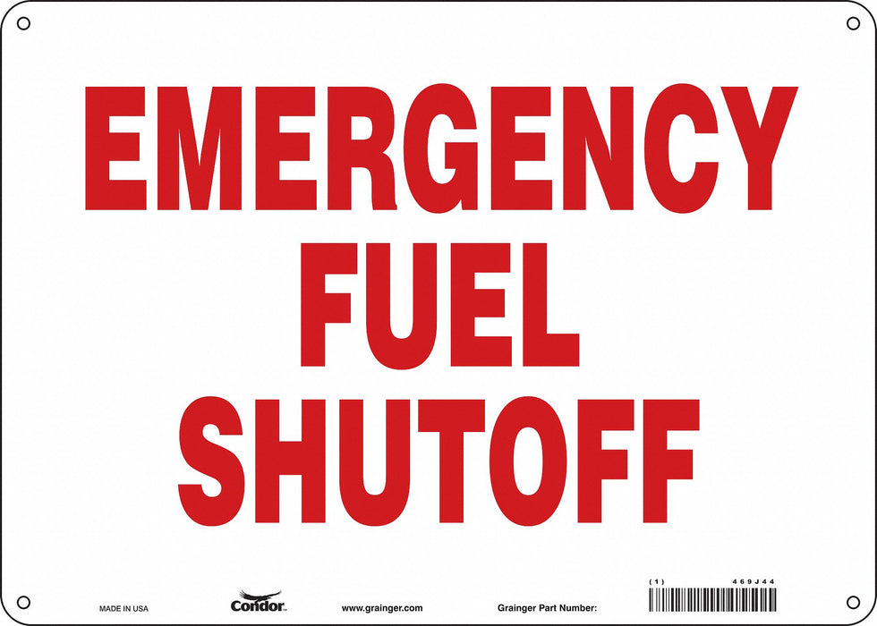 Safety Sign 10 in x 14 in Polyethylene