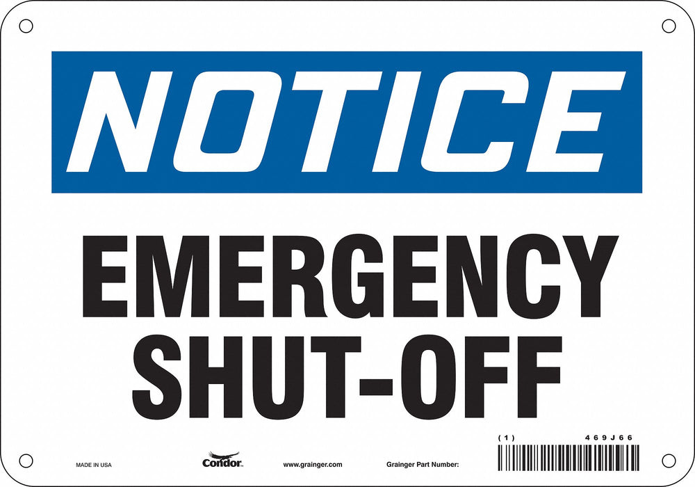 Safety Sign 7 in x 10 in Aluminum
