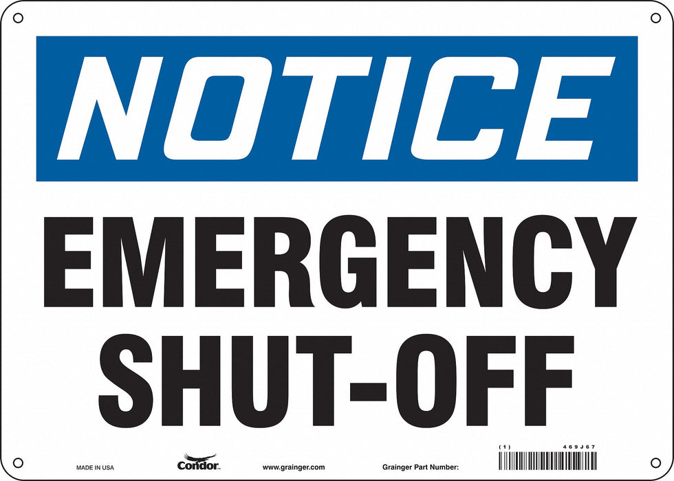Safety Sign 10 in x 14 in Aluminum