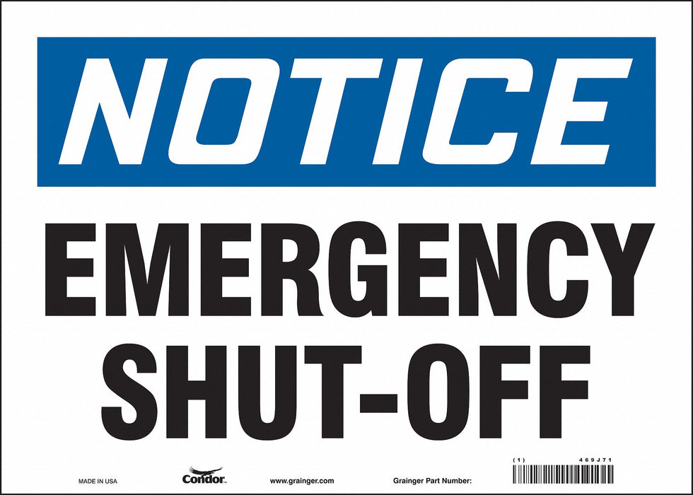Safety Sign 10 in x 14 in Vinyl