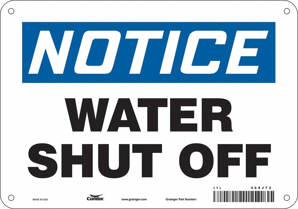 Safety Sign 7 in x 10 in Aluminum