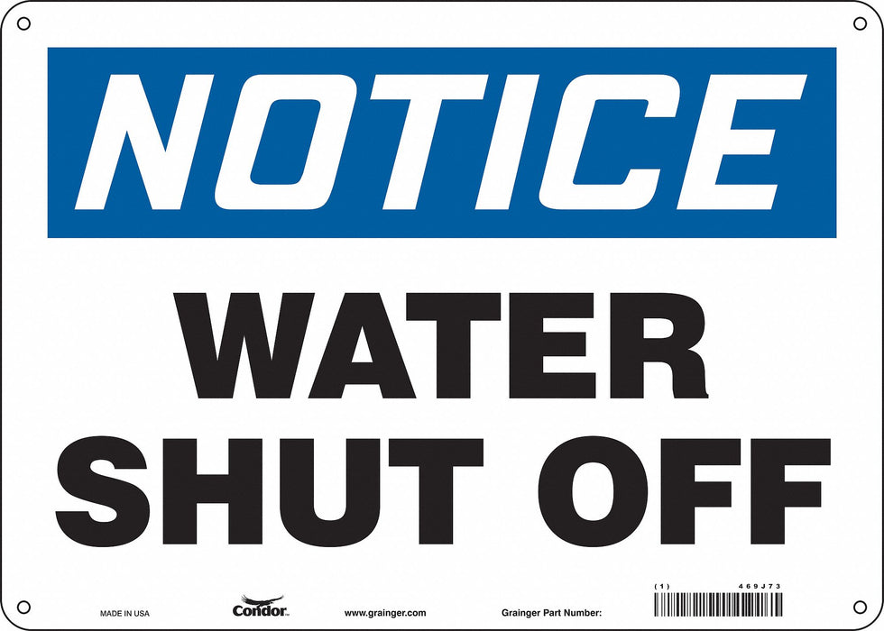 Safety Sign 10 in x 14 in Aluminum