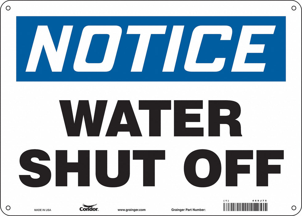 Safety Sign 10 in x 14 in Polyethylene