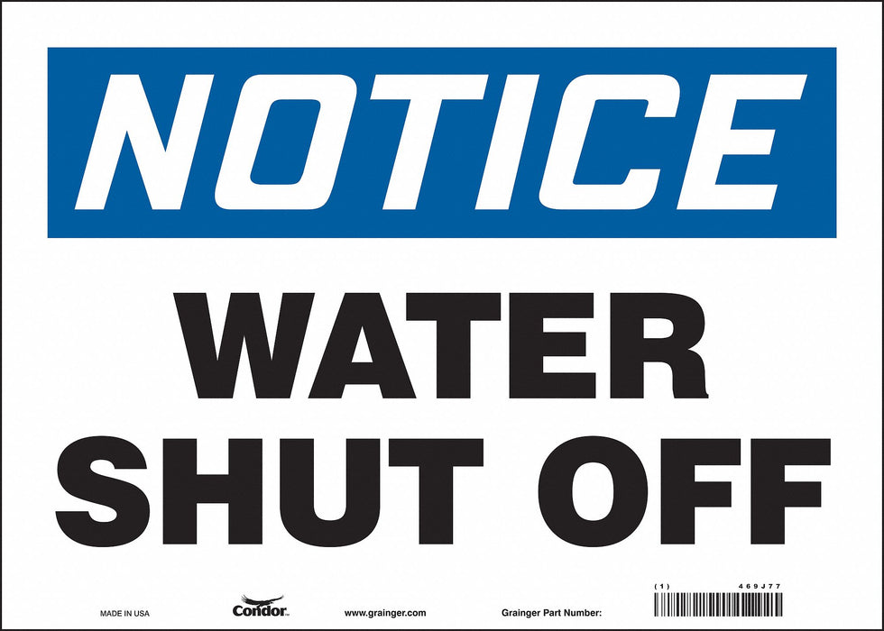 Safety Sign 10 in x 14 in Vinyl