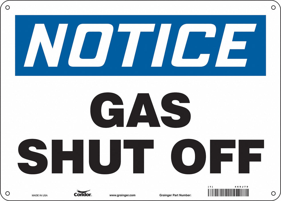 Safety Sign 10 in x 14 in Aluminum