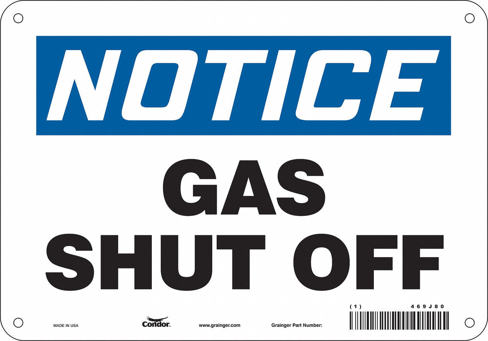 Safety Sign 7 in x 10 in Polyethylene
