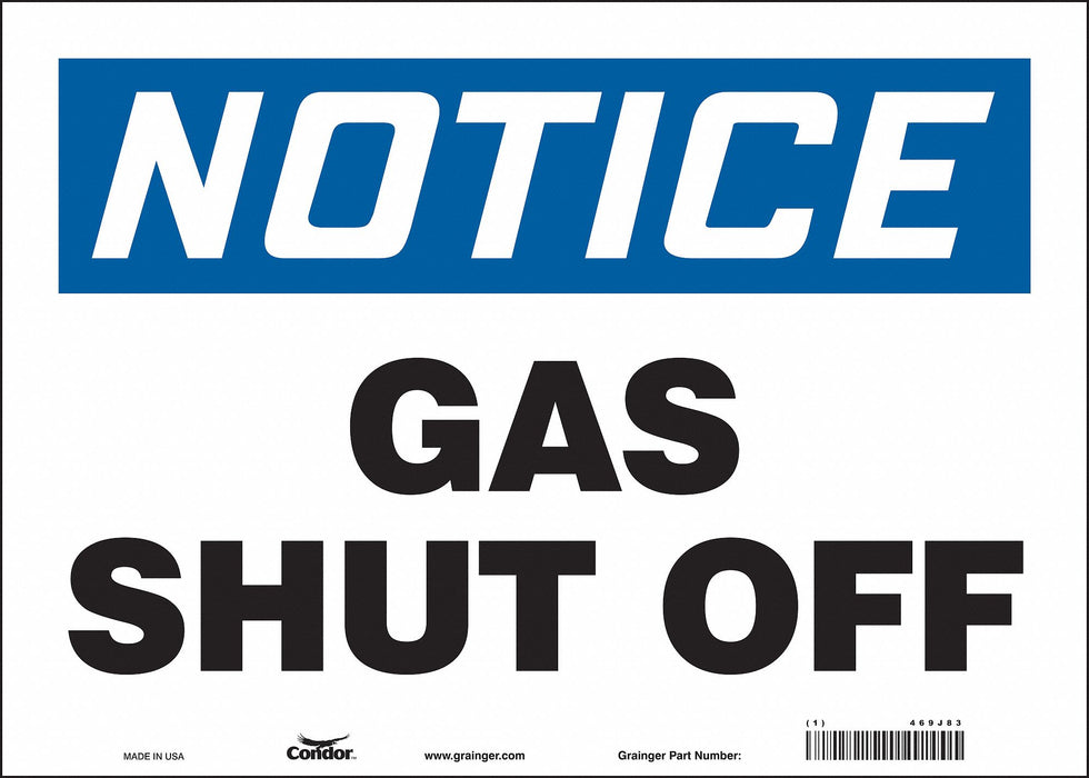 Safety Sign 10 in x 14 in Vinyl