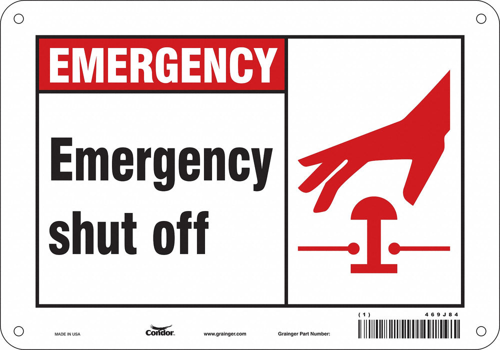 Safety Sign 7 in x 10 in Aluminum