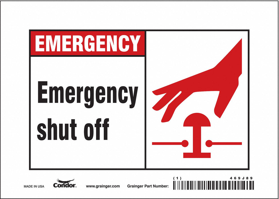 Safety Sign 5 in x 7 in Vinyl