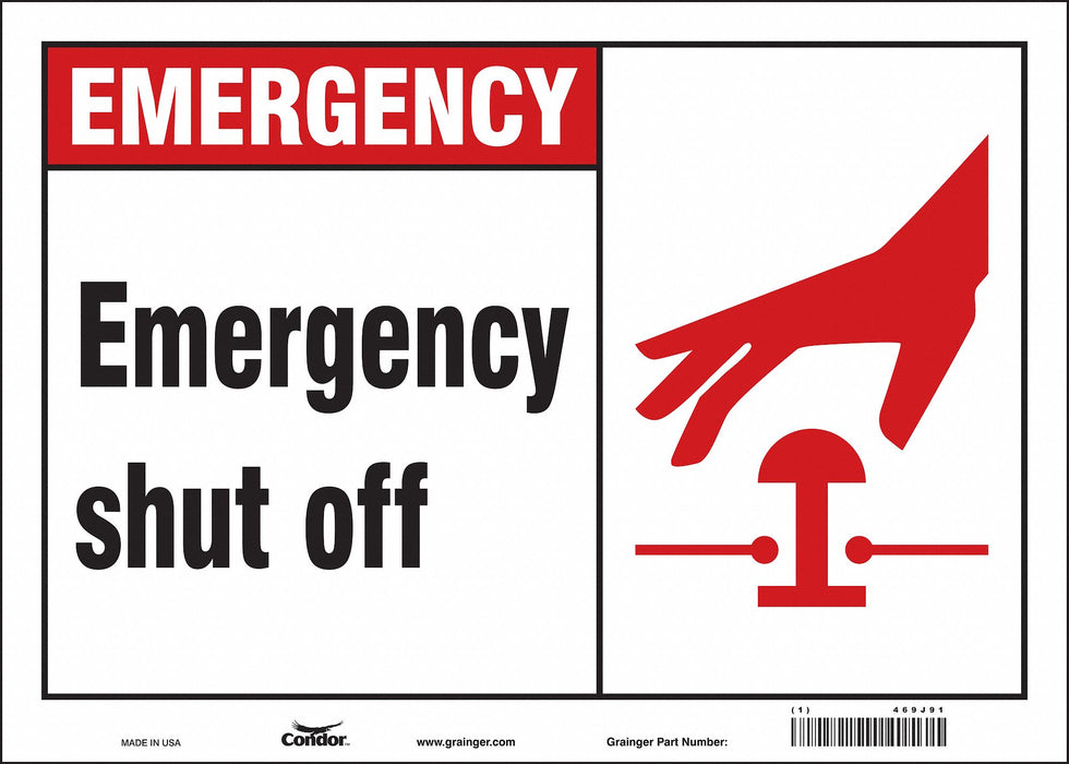Safety Sign 10 in x 14 in Vinyl