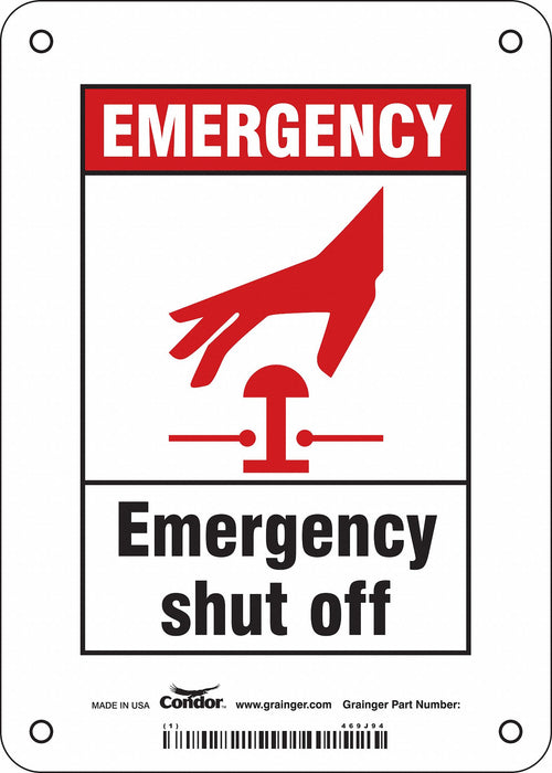 Safety Sign 7 in x 5 in Polyethylene