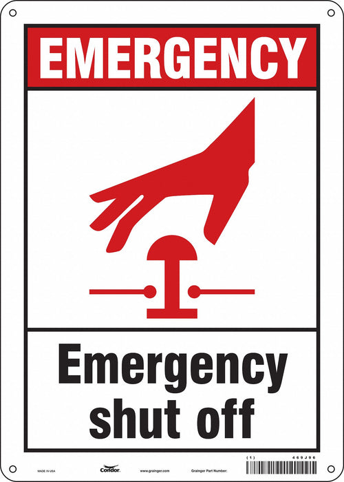 Safety Sign 14 in x 10 in Polyethylene