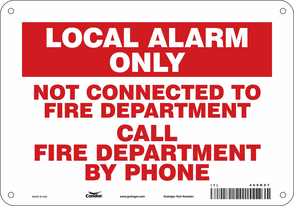 Safety Sign 7 in x 10 in Aluminum