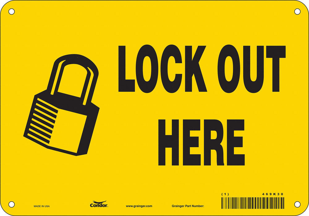 Safety Sign 7 inx10 in Polyethylene
