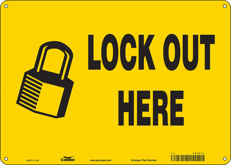 Safety Sign 10 inx14 in Polyethylene