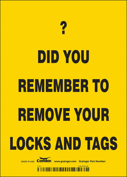 Safety Sign 7 inx5 in Vinyl
