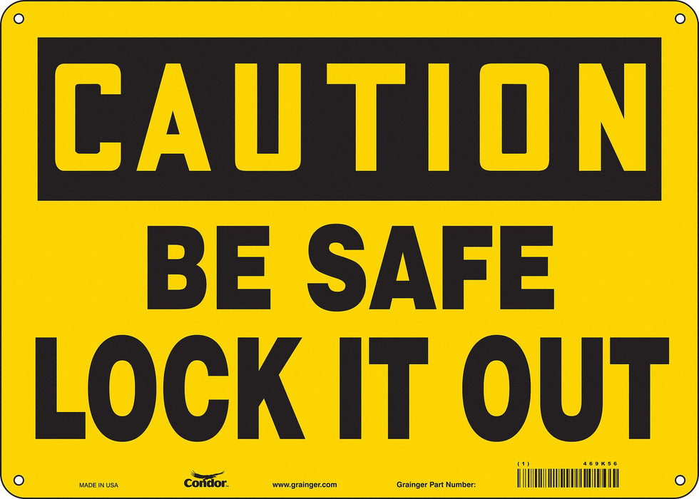 Safety Sign 10 inx14 in Aluminum