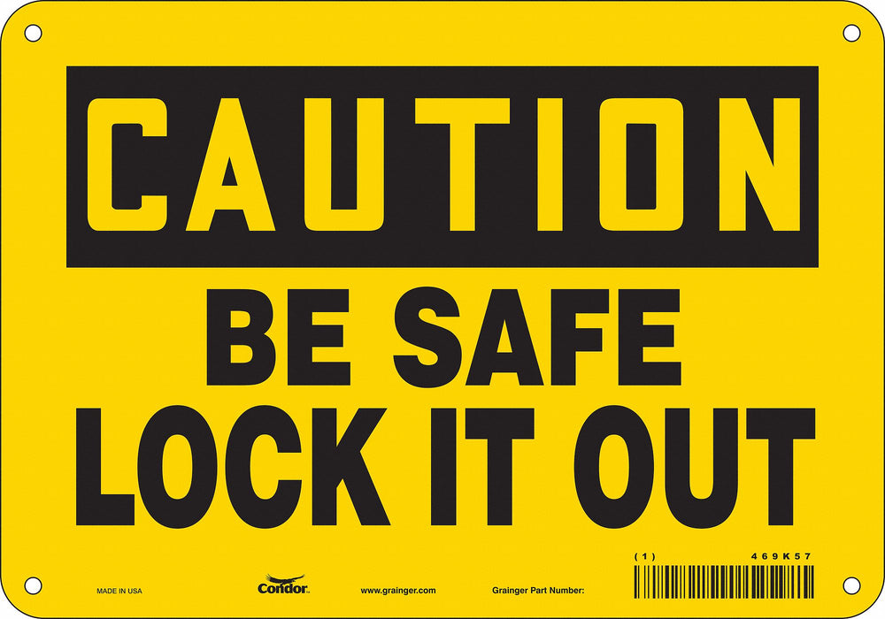 Safety Sign 7 inx10 in Polyethylene
