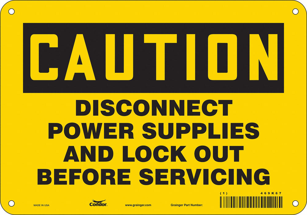 Safety Sign 7 in x 10 in Aluminum