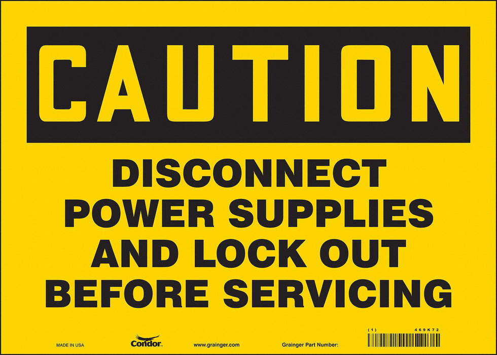 Safety Sign 10 inx14 in Vinyl