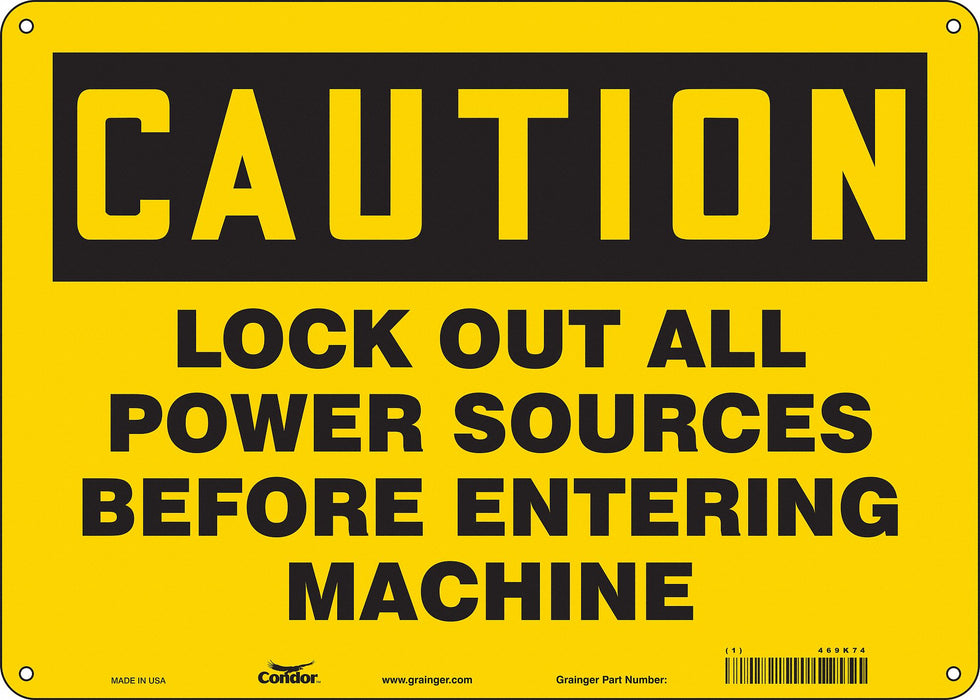 Safety Sign 10 in x 14 in Aluminum