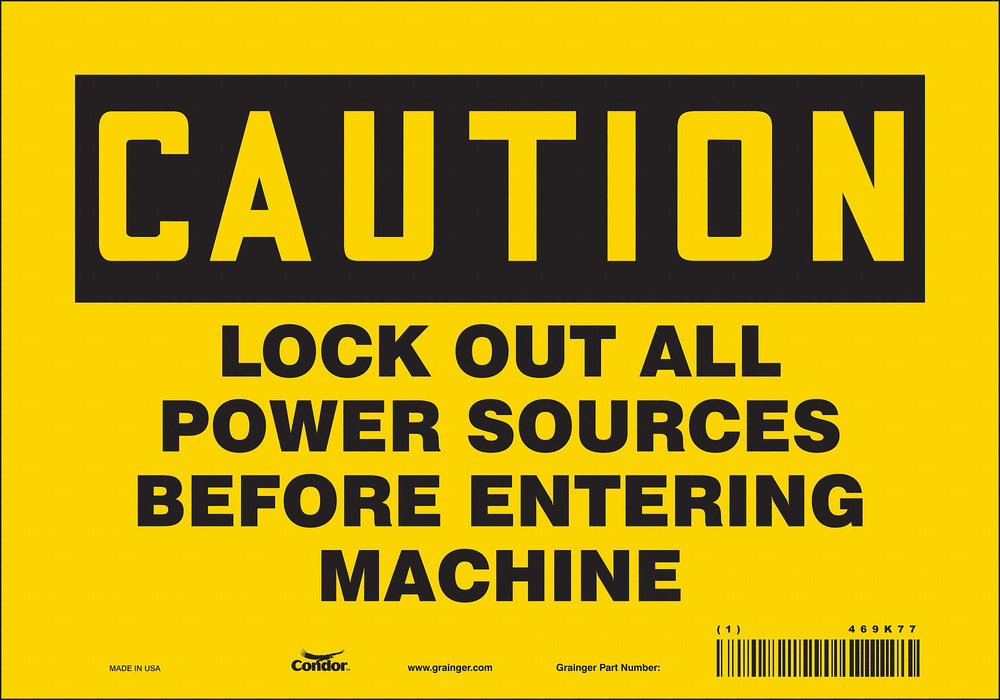 Safety Sign 7 in x 10 in Vinyl