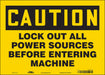 Safety Sign 10 in x 14 in Vinyl