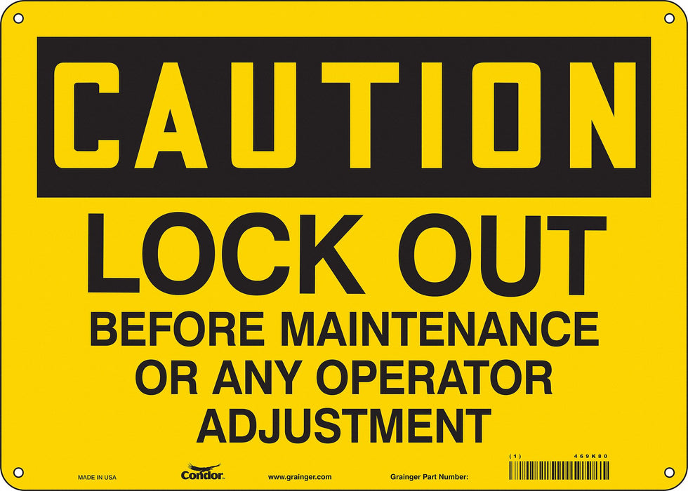 Safety Sign 10 in x 14 in Aluminum