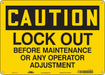 Safety Sign 10 inx14 in Polyethylene