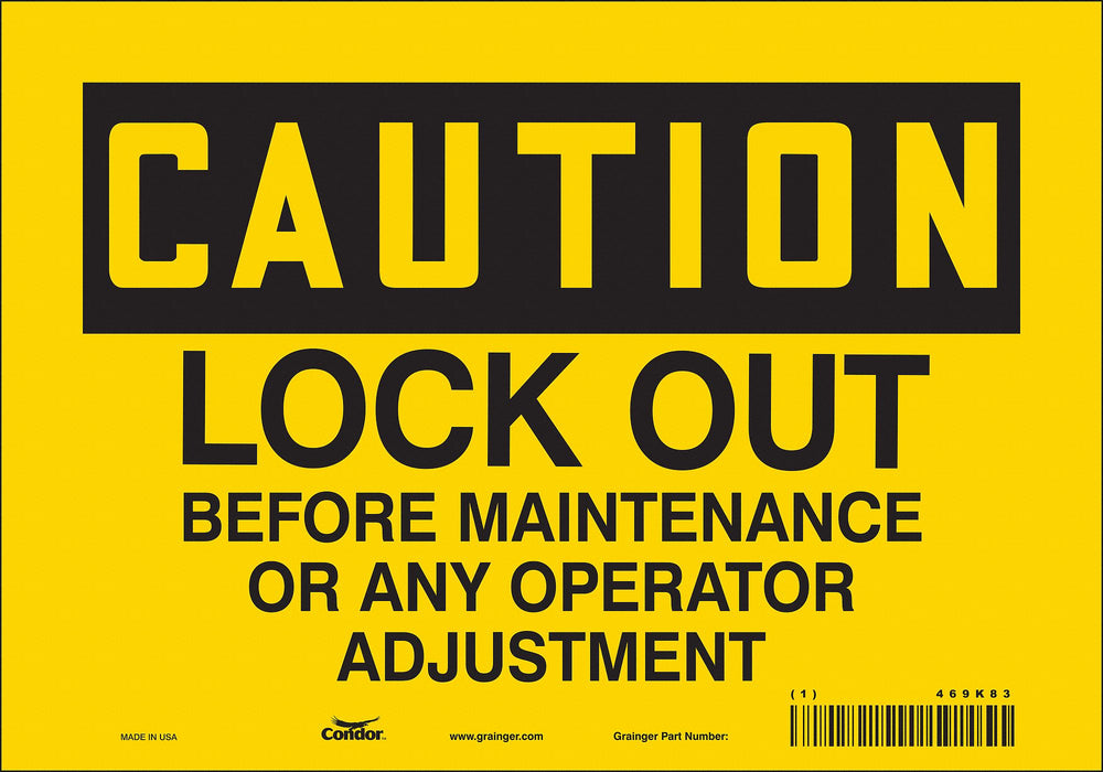 Safety Sign 7 in x 10 in Vinyl