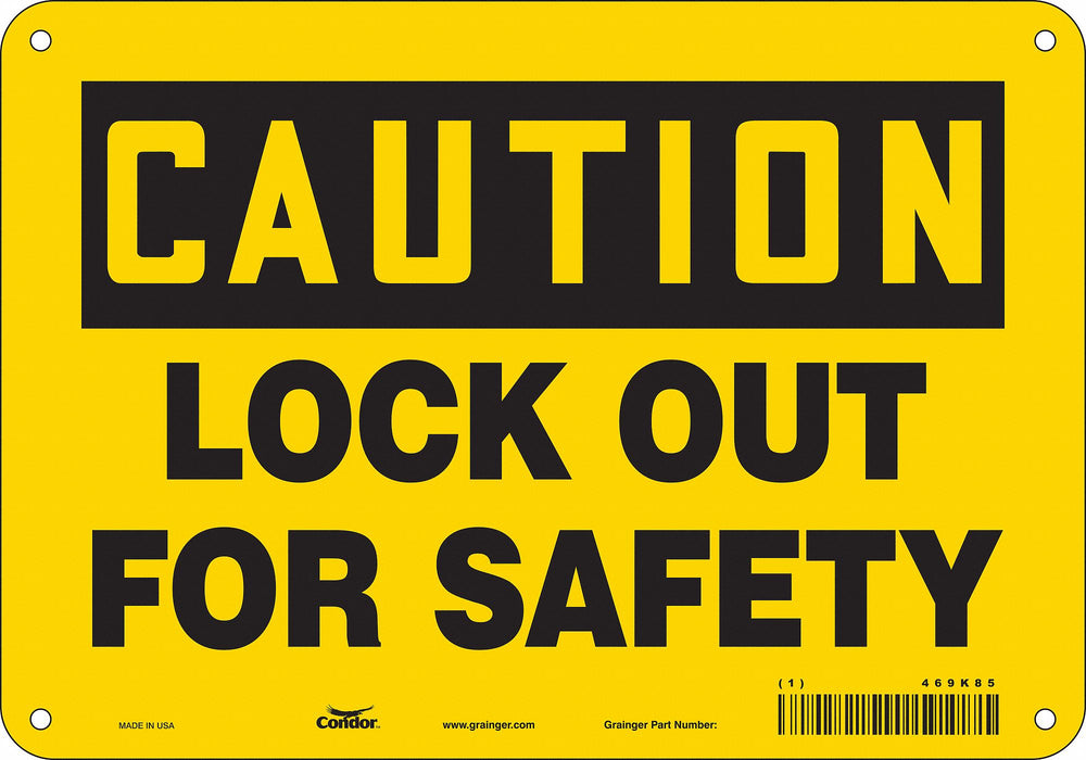 Safety Sign 7 in x 10 in Aluminum