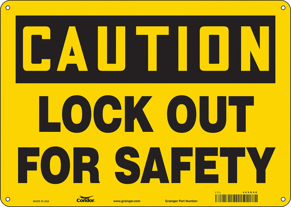 Safety Sign 10 inx14 in Polyethylene