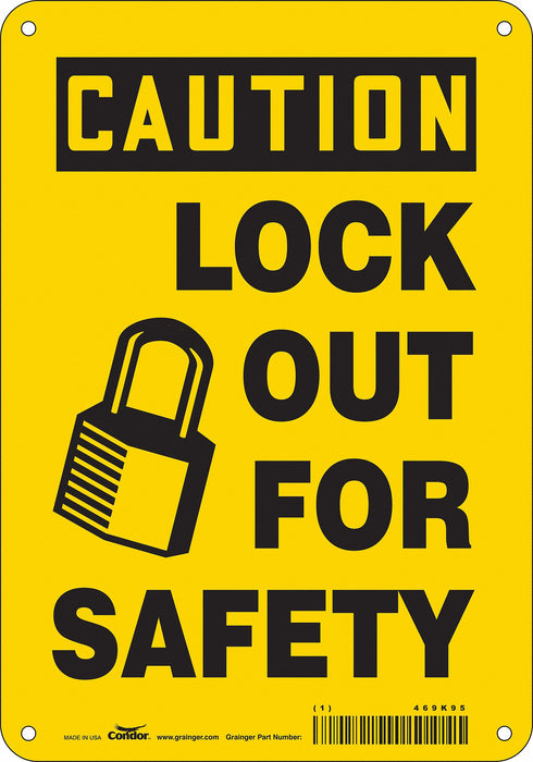 Safety Sign 10 inx7 in Polyethylene