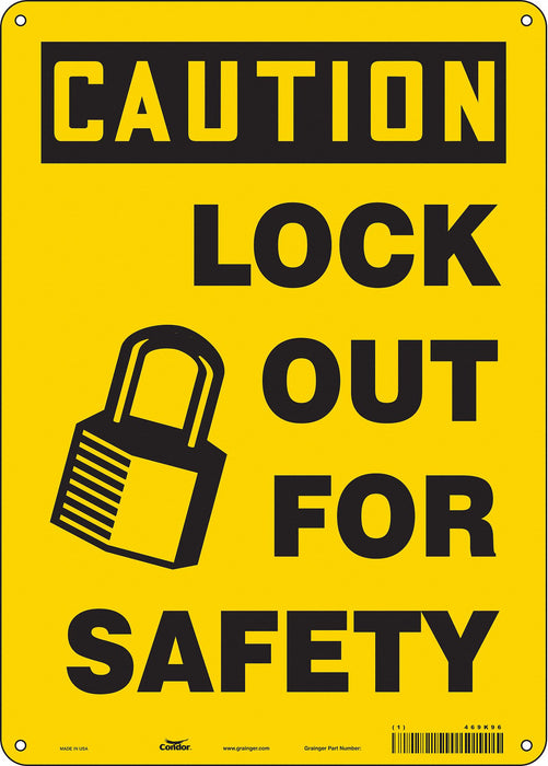 Safety Sign 14 inx10 in Polyethylene