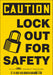 Safety Sign 5 inx3 1/2 in Vinyl