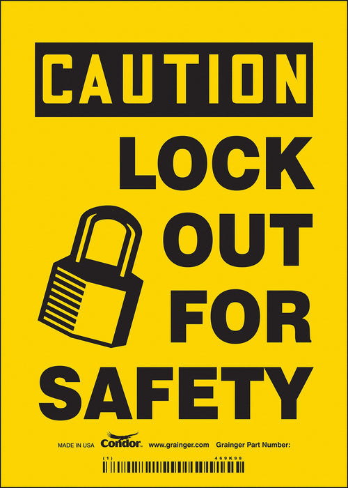 Safety Sign 7 inx5 in Vinyl