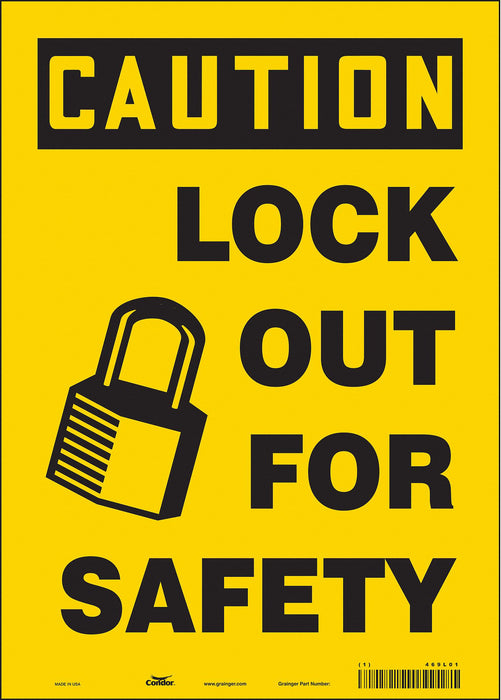 Safety Sign 14 inx10 in Vinyl